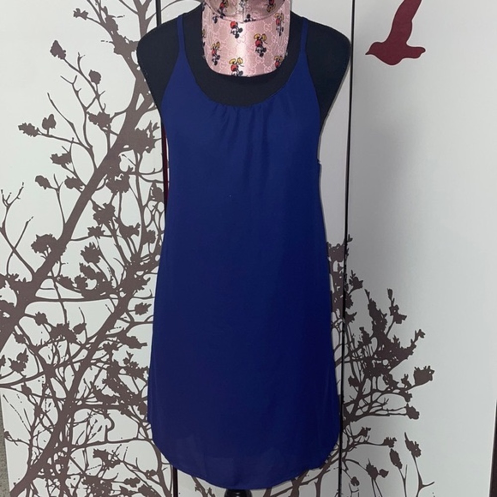 Seductions Royal Blue Size XS Spaghetti Strap Layered Dress $15
